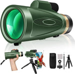 ASxmhGo monocular telescope high power front view showing large objective lens