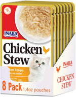 INABA Chicken Stew for Cats, Side Dish/Topper with Vitamin E, 1.4 Ounce Pouch, 8 Pouches Total, Chicken with Cheese Recipe - Image 9