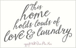 Wall Decor Plus More laundry wall sticker applied on textured wall