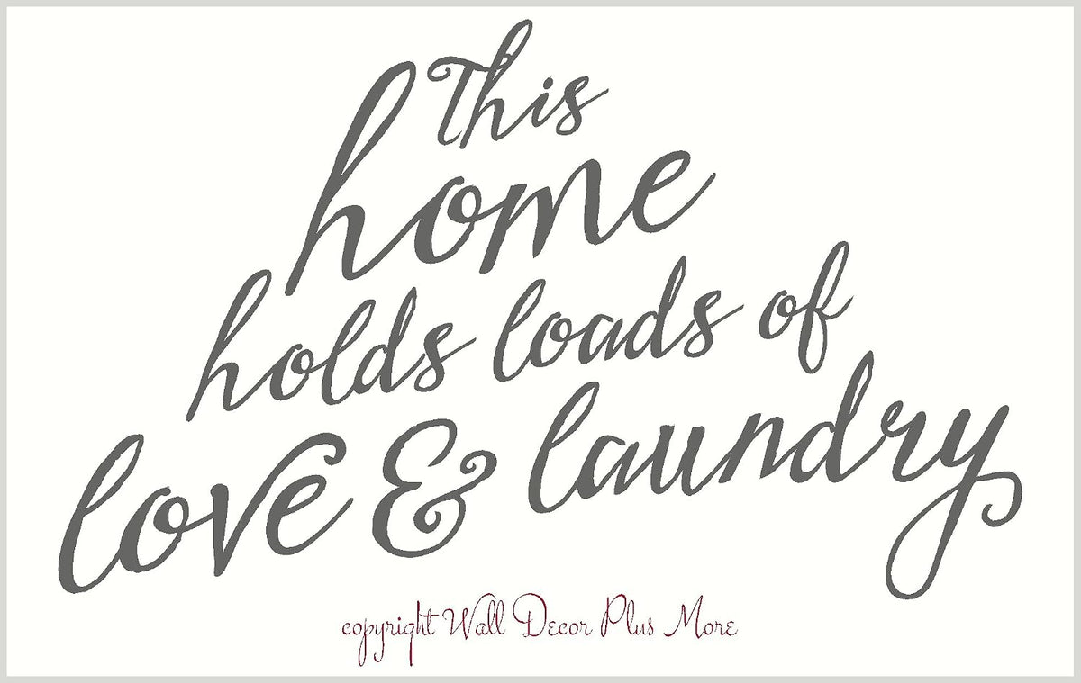 Wall Decor Plus More laundry wall sticker applied on textured wall