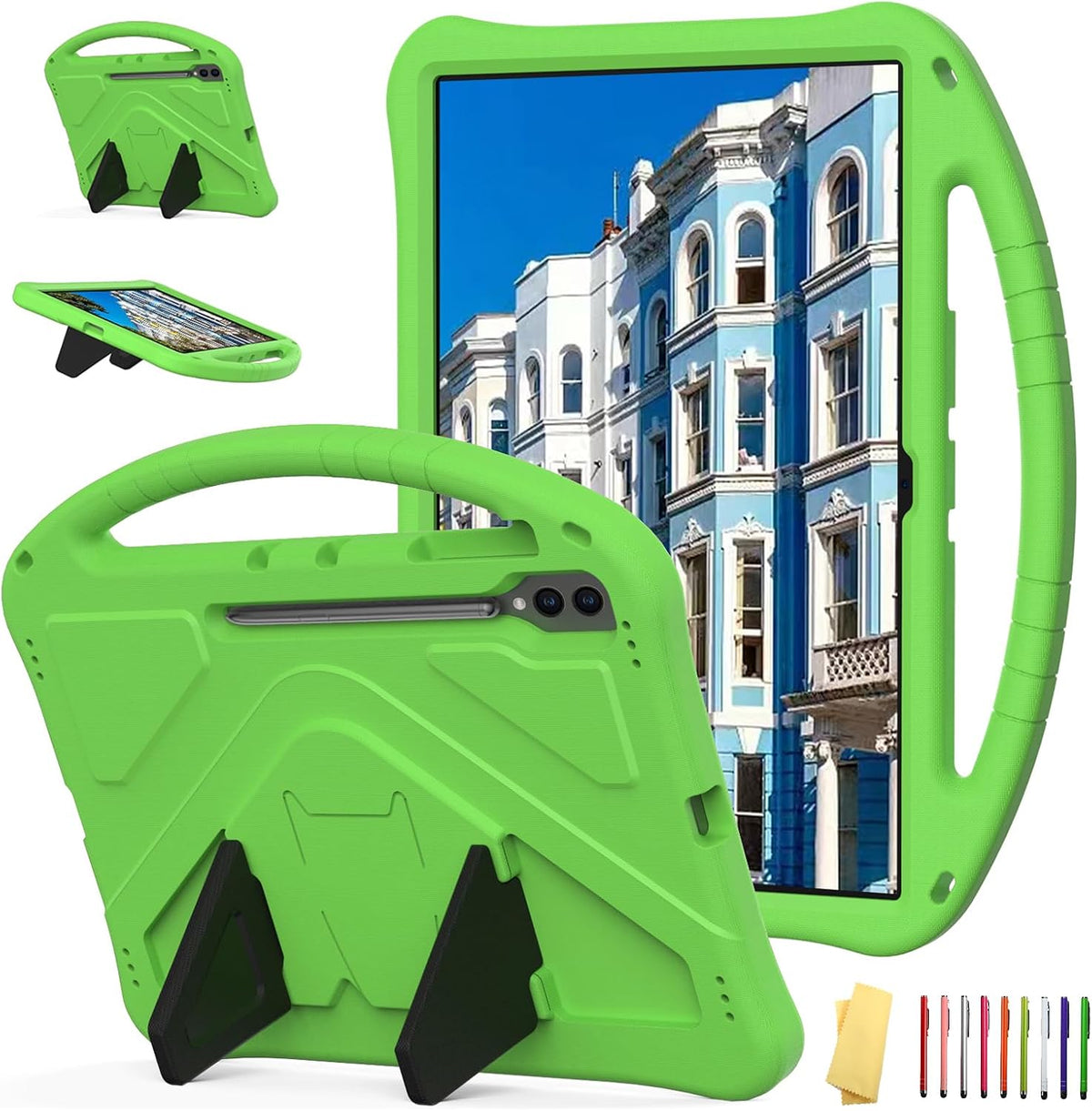 Kids Case for Samsung Galaxy Tab S10 Lite/ S10 FE/ S9 FE 10.9 inch/Tab S9/ S8/ S7 5G Tablet 11" with Anti-Slip Handle Stand Lightweight Soft EVA Shockproof Kickstand Girl Boy Cover, Black - Image 12