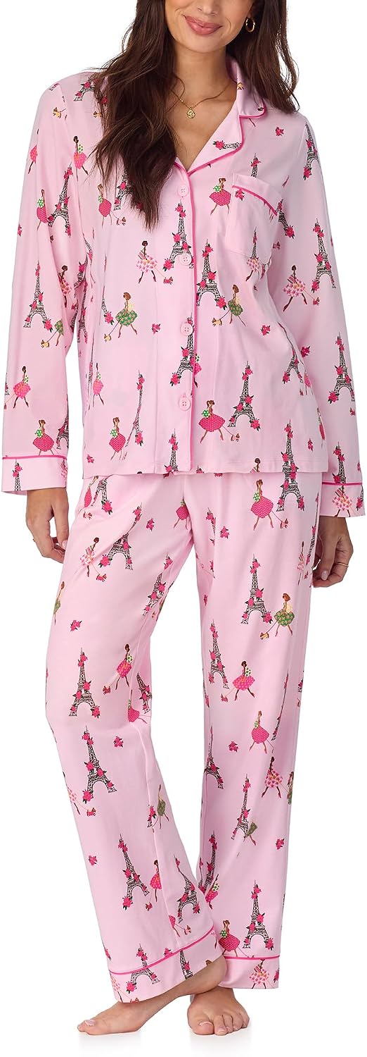 Bed Head PJs Organic Cotton Long Sleeve Button Down Pajamas for Women Set | Womens Pajama Sets Matching 2 Piece Sleepwear & Loungewear - Iconic Prints, PJ Top & Pants with Pockets - Image 9