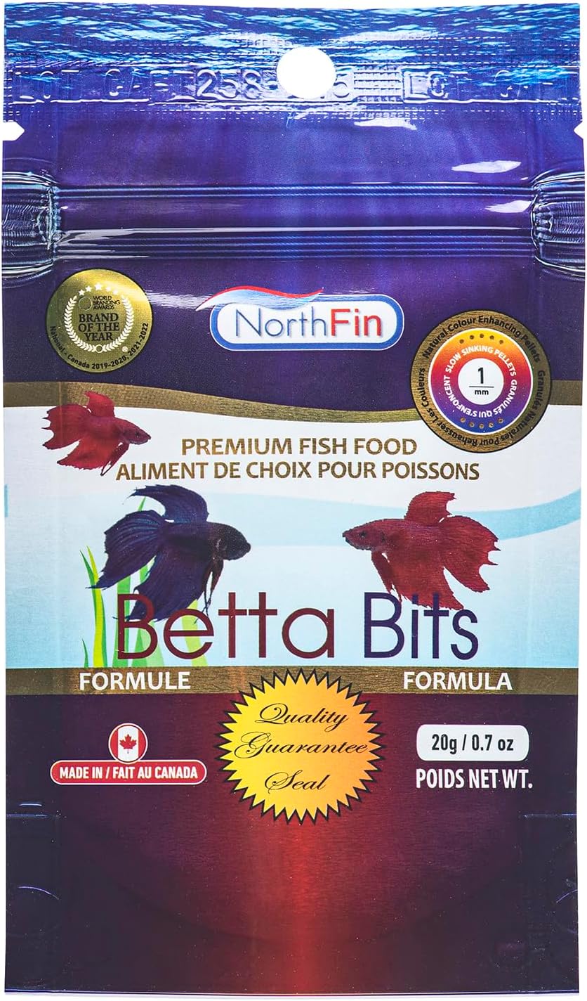 Northfin betta bits fish food front view packaging