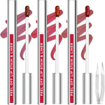 Baisen Diary 3 Piece Peel Off Lip Stain and Lip Liner Set front view showing three tint tubes and applicator tweezer