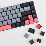 Owpkeenthy 160-key set displaying pink and gray accent keys