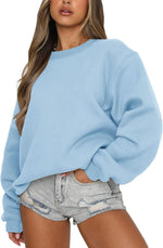 Fanway&EC Women's Long Sleeve Sweatshirt Casual Crewneck Oversized Pullover Hoodies Fall Tops - Image 14