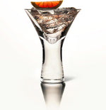 Abbott Collection clear martini glass showing thick weighted base