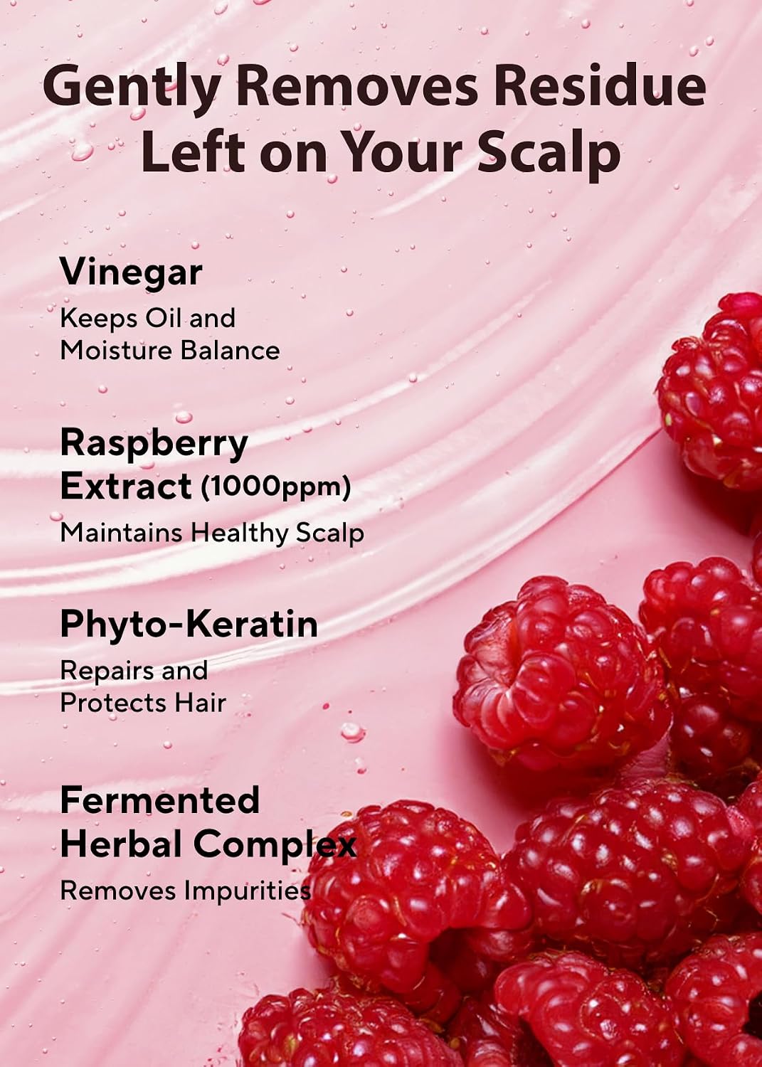 Side profile of APieu Raspberry Vinegar Hair Shampoo 500ml
