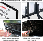 Anti theft key lock mechanism on license plate mount