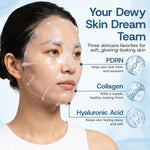 Bloomora PDRN face sheet mask hydrogel texture close up