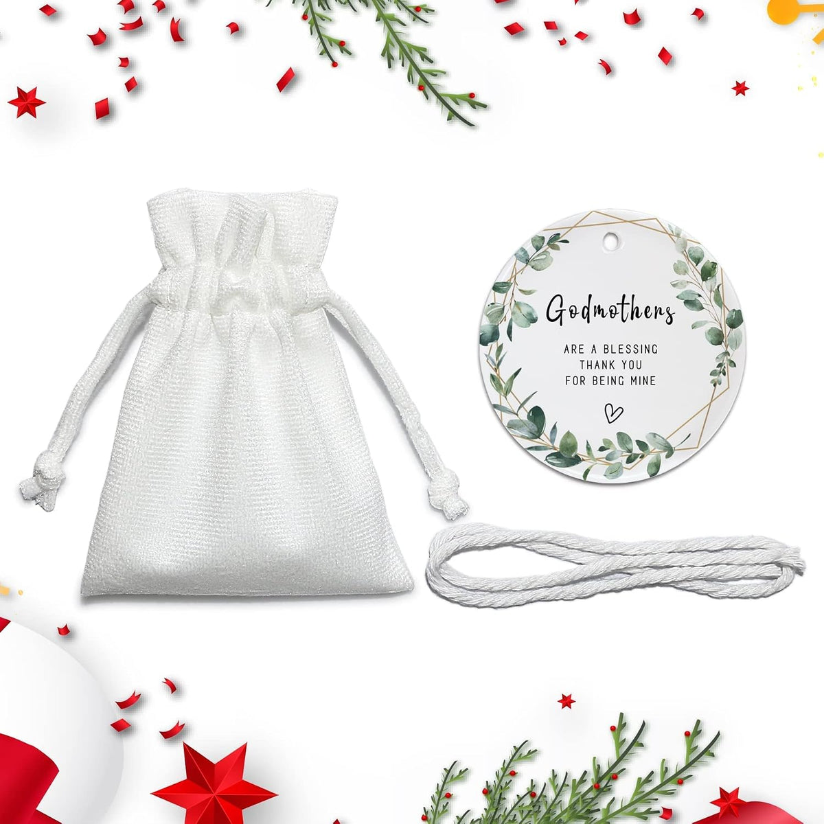 SIABERTERL holiday ceramic ornament displayed on wall decor