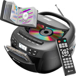 KLIM CD and Cassette Tape Player Boombox front view with case