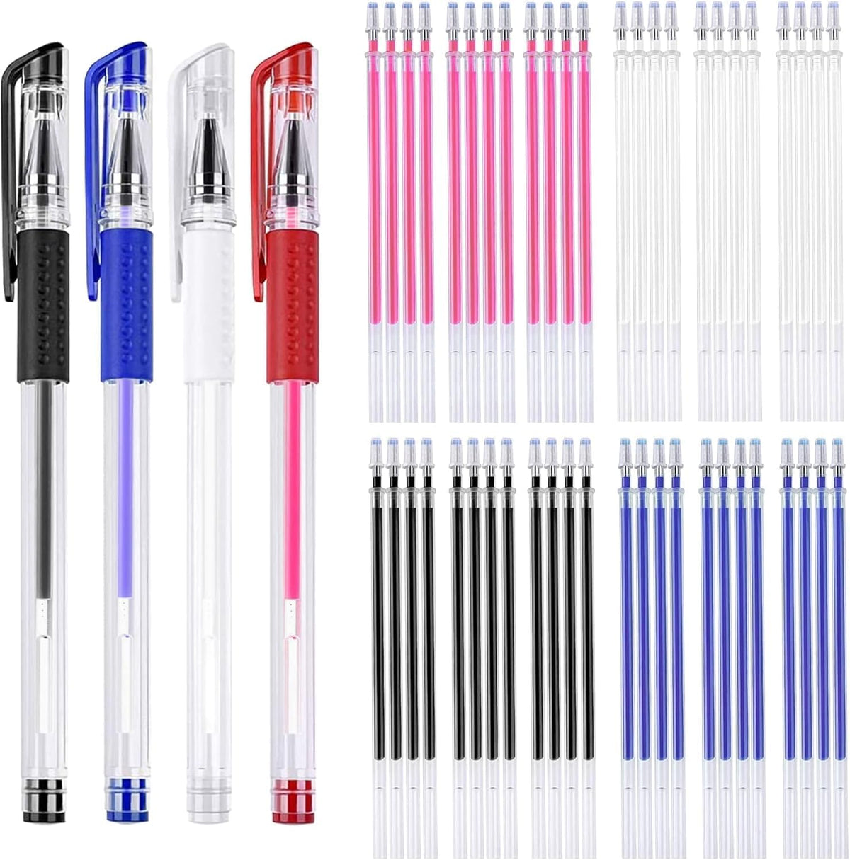 Janyun heat erasable fabric pens front view with storage packaging
