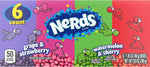 Side view of Nerds candy boxes highlighting the dual-chamber design.