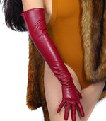 DooWay Women Long Leather Opera Gloves Evening Party Costume Faux Leather Cosplay Dress Accessories 24 inches - Image 10