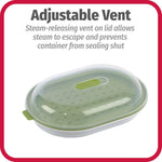 GoodCook Everyday Microwave Food Steamer - Vegetable & Fish Cooker, Preserves Vitamins & Nutrients, Quick Dinner & Meals, Adjustable Steam Release Vent - Image 7