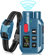 Gomehone dog shock collar with remote blue front view