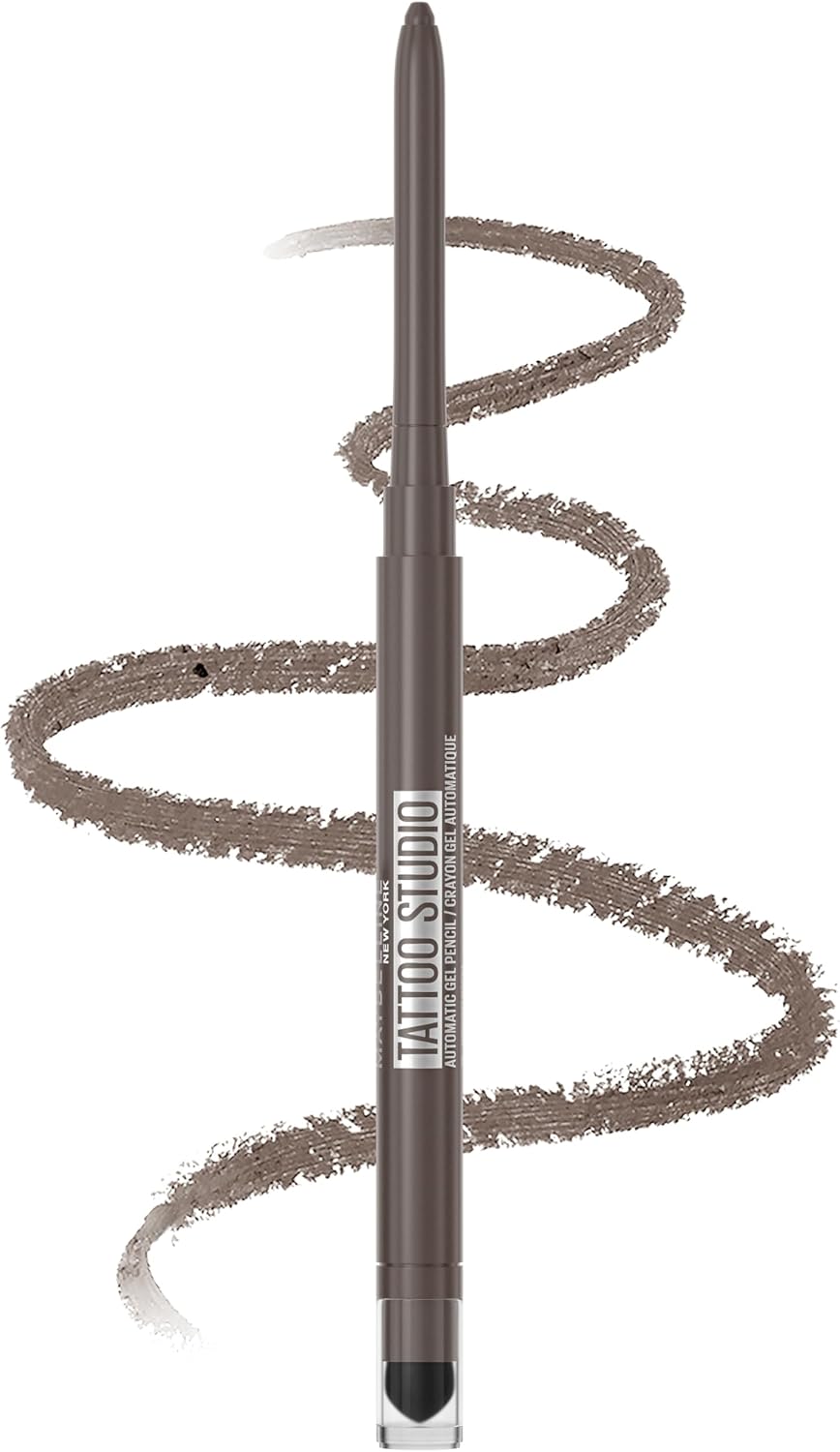 Maybelline Tattoo Studio Automatic Gel Pencil Waterproof Eyeliner, Blendable, Smudge Resistant, Matte Eyeliner For Up To 36HR Wear, Expressotini (Smokey Brown), Packaging May Vary - Image 10