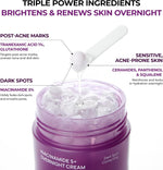Applying Jumiso Niacinamide cream using the provided spatula