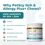 PetScy Itch & Allergy Plus Dog Allergy Chews for Itchy Skin, Ears & Paws | Colostrum, Probiotics & Quercetin | Dog Allergy Relief for Skin Redness, Hair Loss, Immunity and Digestive Health - 60 Chews - Image 9