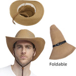 Unisex foldable sunhat close up of paper straw weave texture