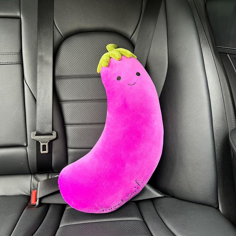 Bntr eggplant car seat belt pillow front view