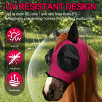 Youven equine fly mask showing forelock opening design