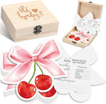 RattanView Cherry Baby Shower keepsake box with cards