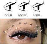 VEYES INC Easy Fan Volume Lash Extensions 03 05 07 J/B/L/C/CC/D/DD Curl 8-25mm Mixed & Single Length Tray, Matte Black Self Fanning Eyelashes, Professional Supplies for Lash Techs (0.07 C 17mm) - Image 5