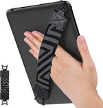 MoKo security hand strap for tablets front view showing black elastic band