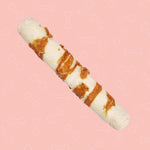 Side profile of Better Belly real venison chew rolls package for large dogs