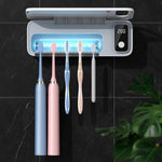 StarWin UV toothbrush sanitizer front view wall mounted organizer