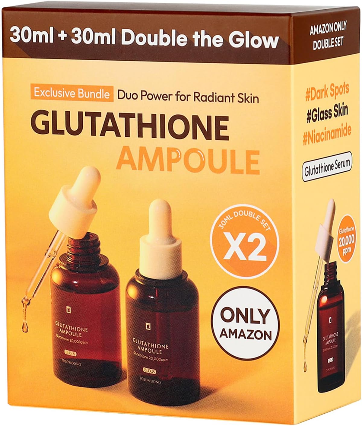 Tosowoong glutathione and niacinamide serum texture breakdown on skin surface