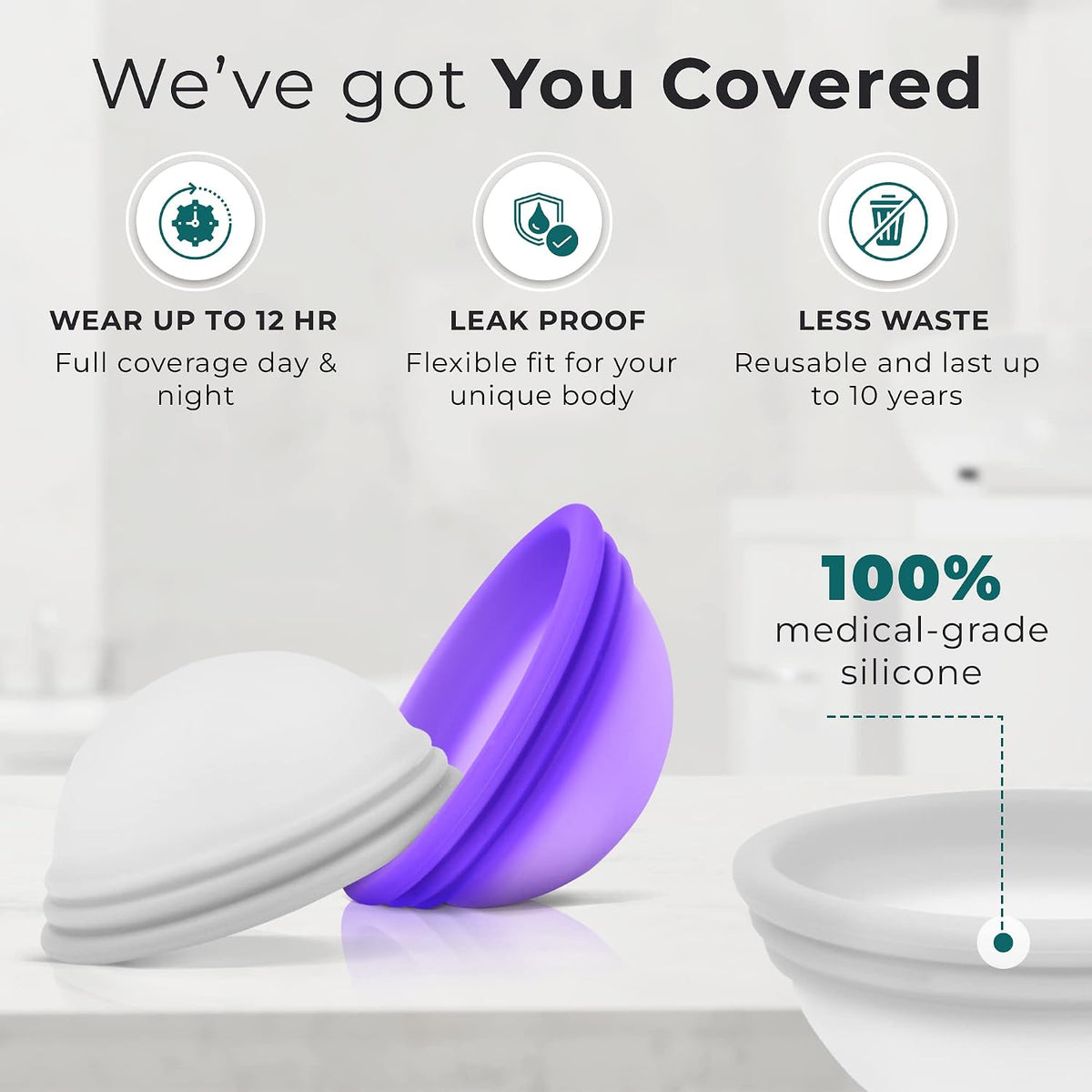 Carecup medical grade silicone period disc set