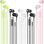 LWZCAM wired earbuds 5 pack front view with microphone