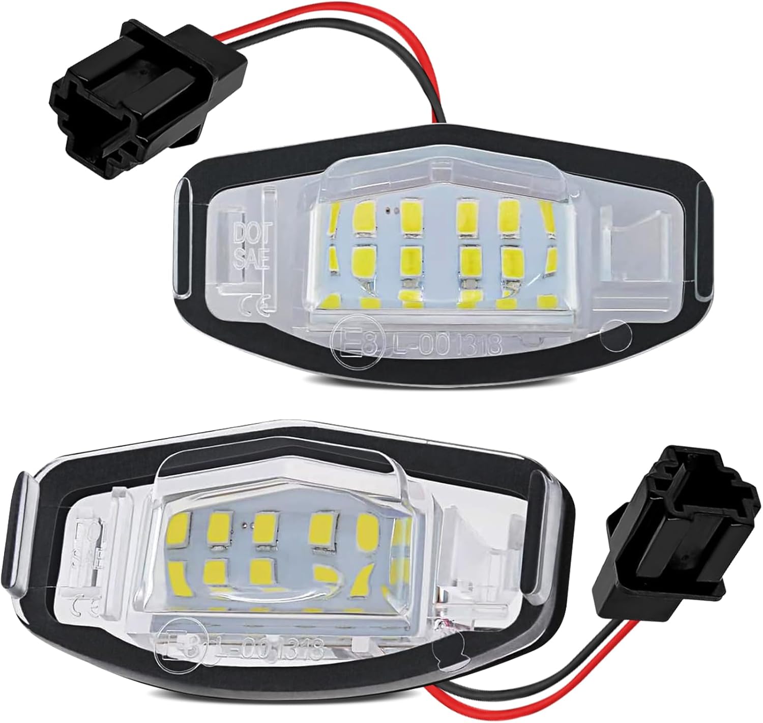Lyxheth LED license plate light assembly front view