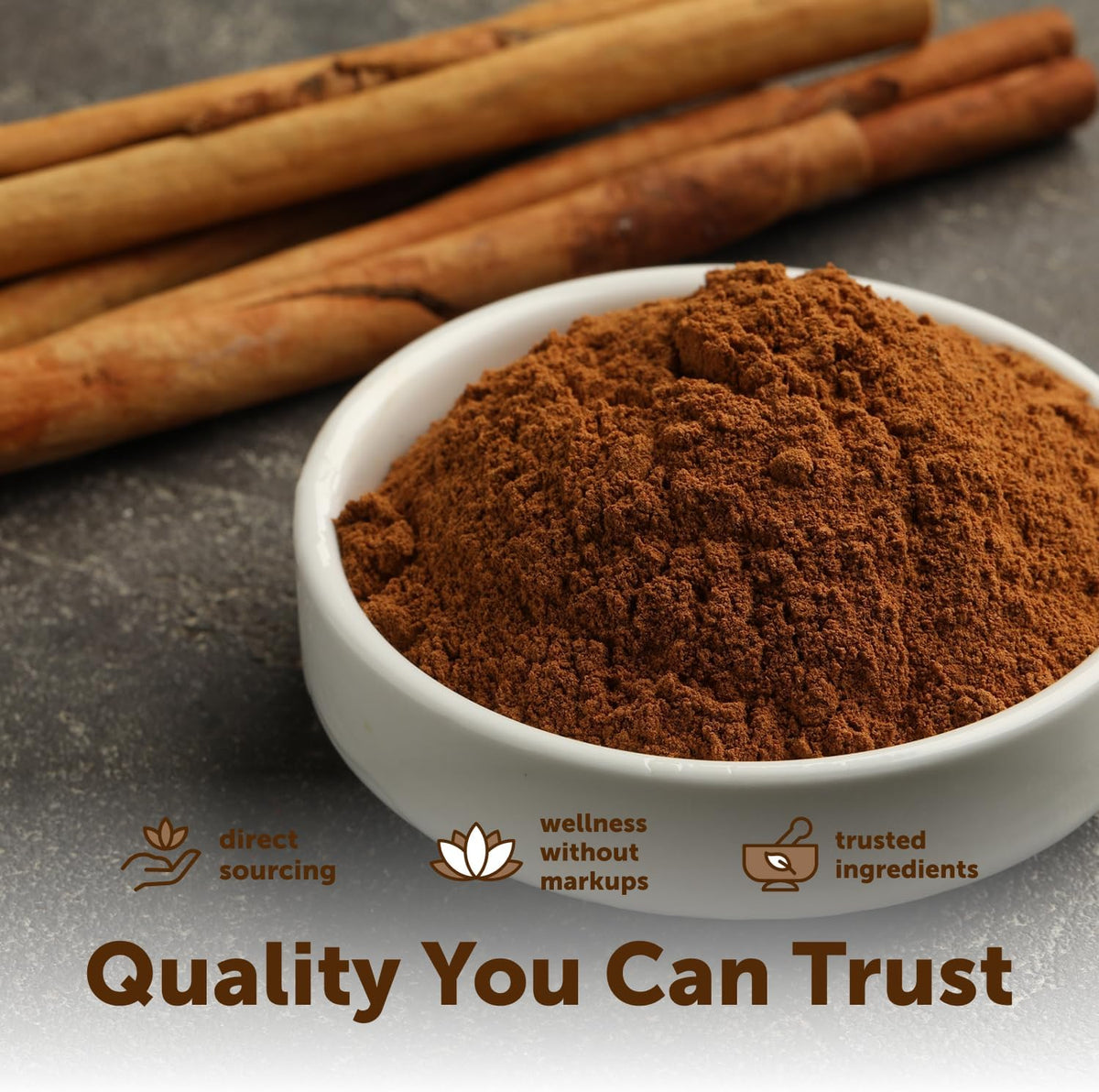 Micro Ingredients organic Ceylon cinnamon powder pouch size comparison