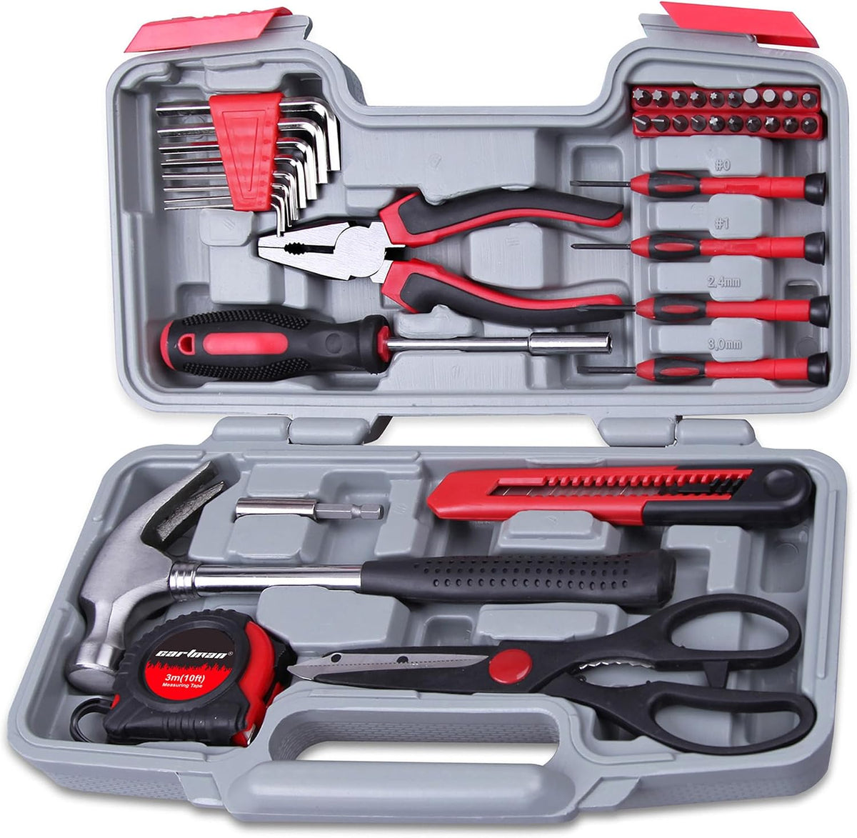 CARTMAN 39-Piece Household Tool Set, Yellow Hand Kit With Storage Case | Complete assortment for home repairs, DIY projects, furniture setup, crafting, and daily household fixes in toolbox. - Image 9