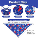 Durable polyester dog bandana with festive summer designs