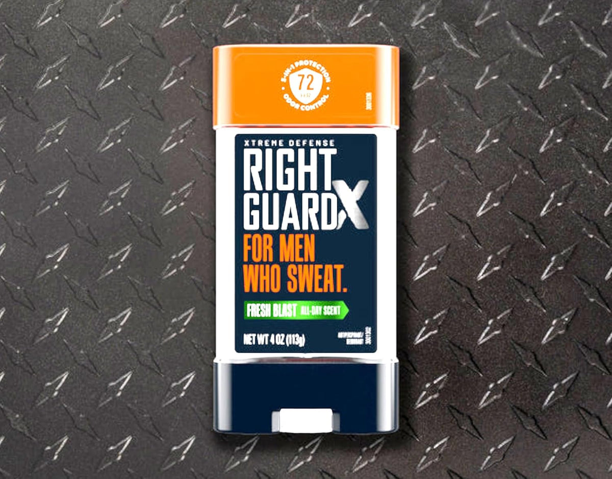 Right Guard imported personal care product packaging