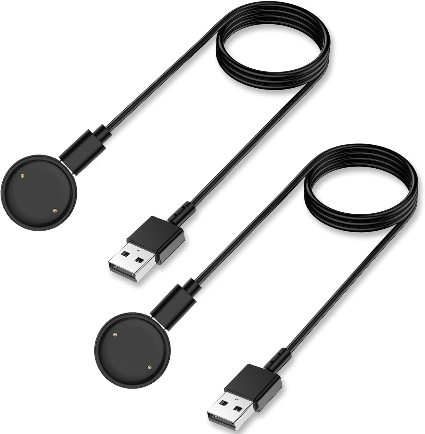 Lettou replacement charging cable front view showing magnetic 2-pin connector dock.
