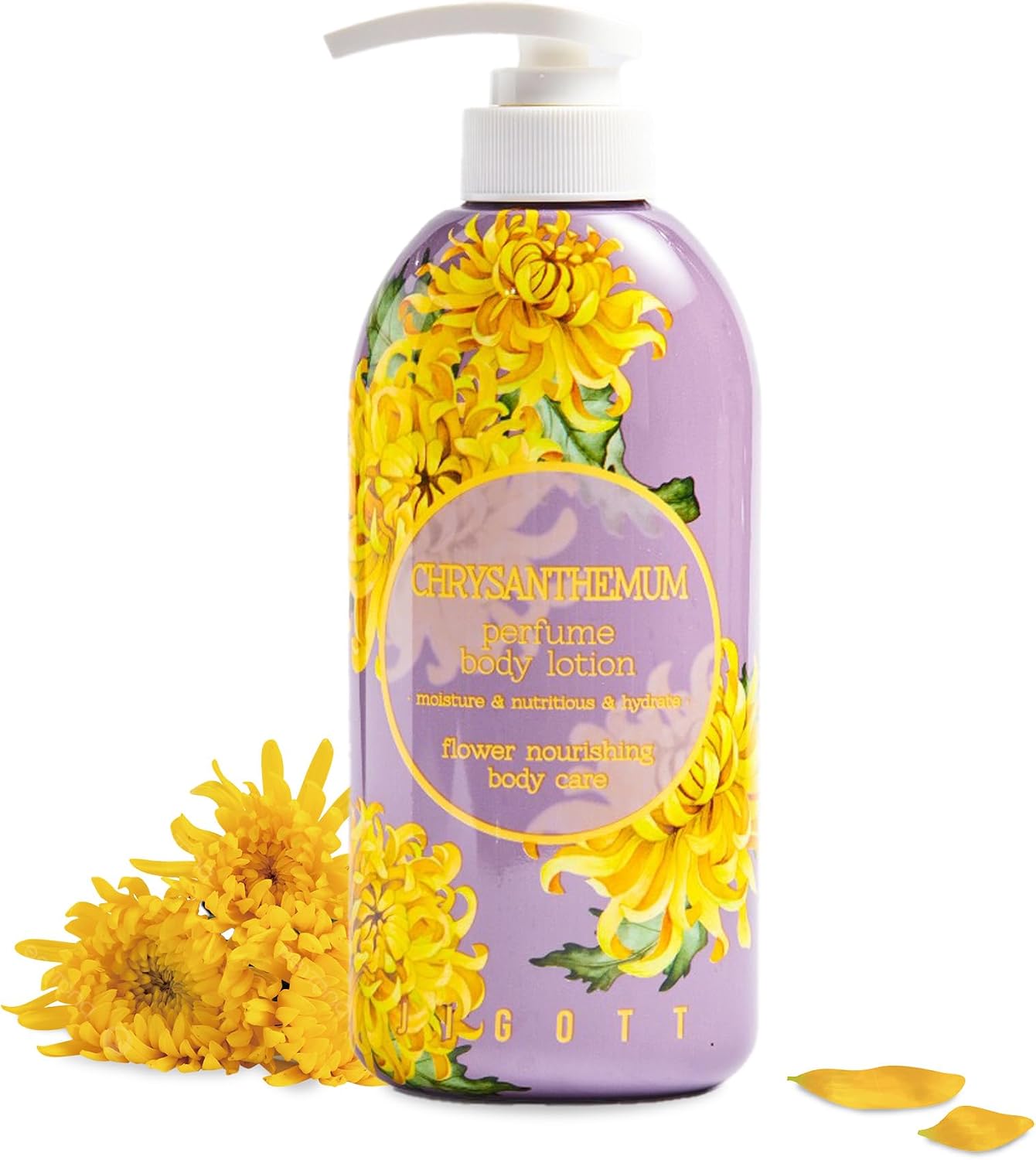 Jigott Chrysanthemum Perfume Body Lotion 500ml front bottle view