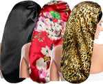 Oumrote long satin sleep bonnet front view
