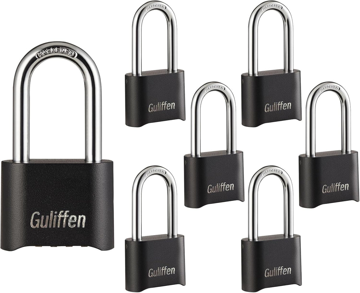 Guliffen 2 Pack Heavy Duty Weatherproof Combination Padlock, Outdoor Combination Lock with Long Shackle for Gate, Fence, Warehouse, Storage Unit,Garages - Image 9