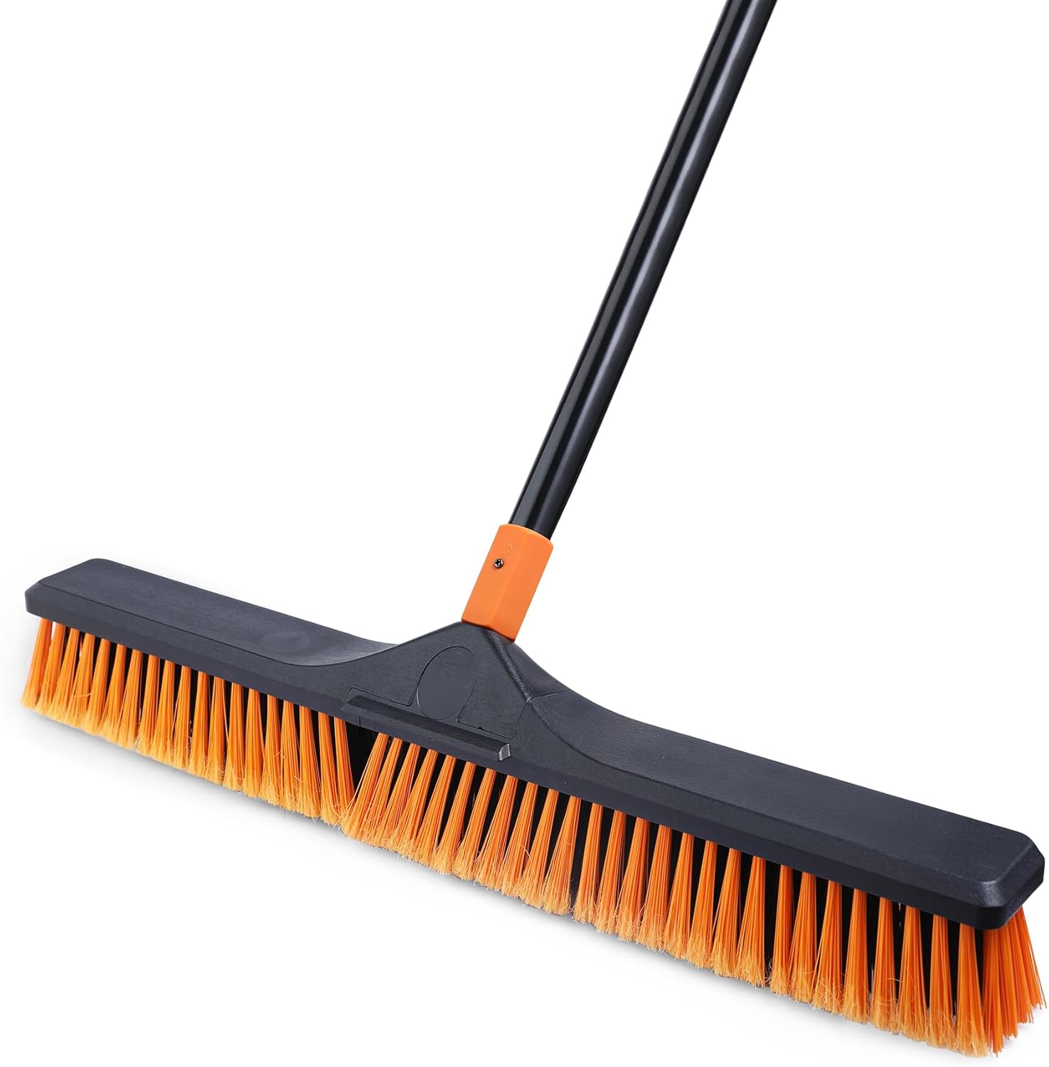 CLEANHOME 24 inch heavy duty outdoor push broom front view for industrial floor cleaning.