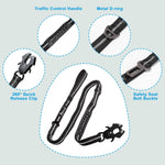 Aviation aluminum quick release frog clip on Raipult dog leash