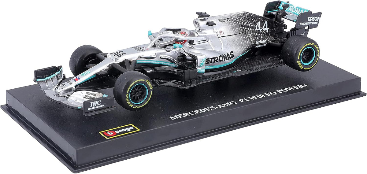 Bburago Mercedes F1 miniature toy car with helmet accessory