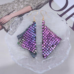 Allereyae lightweight mesh hook earrings displayed on model