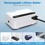 Top view of Sysenciaga white ABS plastic air pump housing