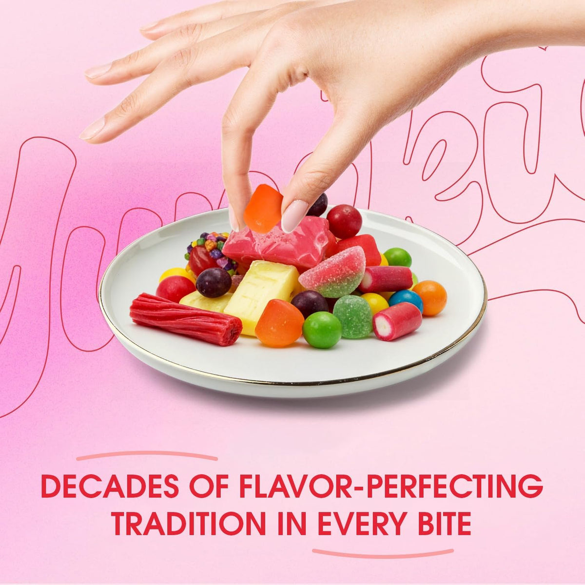 Individually wrapped Skittles and Jolly Ranchers from Yumkit candy mix